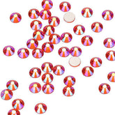 Orange AB Glass FlatBack Rhinestones Silver Back WholesaleRhinestone